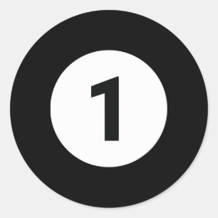8 Pool Ball 1 Billiards Costume Halloween Group Ma Classic Round Sticker