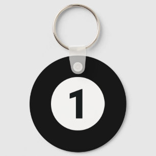 8 Pool Ball 1 Billiards Costume Halloween Group Ma Keychain