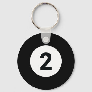 8 Pool Ball 2 Billiards Costume Halloween Group Ma Keychain