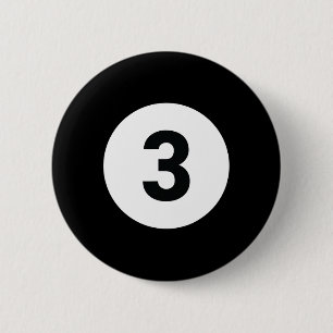 8 Pool Ball 3 Billiards Costume Halloween Group Ma 2 Inch Round Button