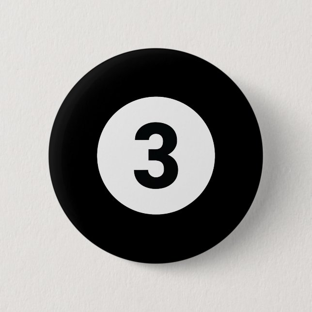 8 Pool Ball 3 Billiards Costume Halloween Group Ma 2 Inch Round Button (Front)