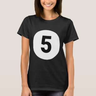 8 Pool Ball 5 Billiards Costume Halloween Group Ma T-Shirt