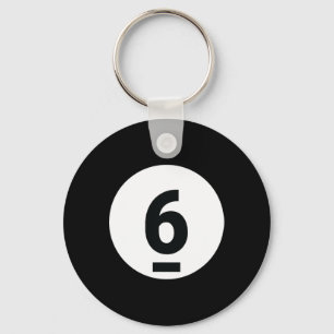 8 Pool Ball 6 Billiards Costume Halloween Group Ma Keychain