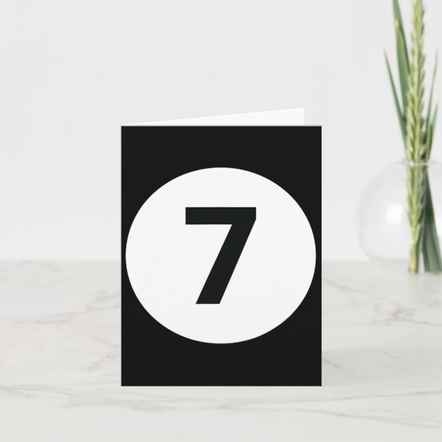 8 Pool Ball 7 Billiards Costume Halloween Group Ma Card (Front)