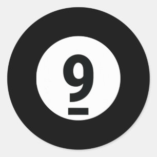 8 Pool Ball 9 Billiards Costume Halloween Group Ma Classic Round Sticker