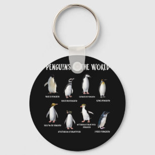 8 Rarest Penguins of the World Funny Animals Keychain