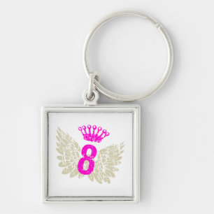 #8 Raspberry Wings Keychain