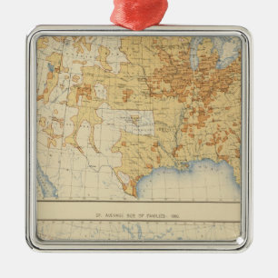 8 Rural population, size of families 1890 Metal Ornament