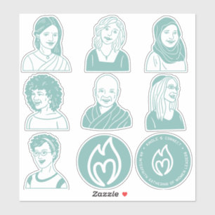 8" Sheet Turquoise Stickers