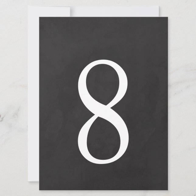 8 Table Number 6.5 x 8.75 (Front)