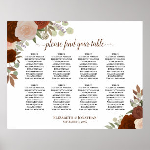 8 Tableau Rouille Automne Mariage Floral Tableau d
