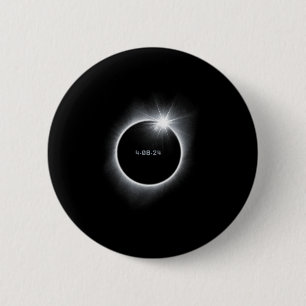 8 Total Solar Eclipse 2024  2 Inch Round Button