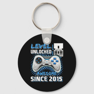 8 Unlocked Awesome 2015 Video Game 8th Birthday Bo Keychain