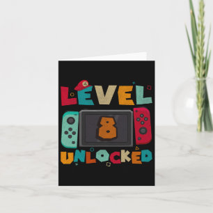 8 Unlocked Gaming Birthday Boys Kid 8th Birthday G Card
