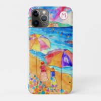 *~*  8 Watercolor Sea Beach Umbrella Sand