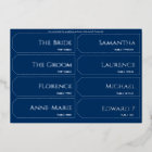 8 Wedding Guest Dark Blue Name Tags