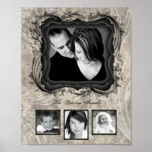 8"x10" 4 Slot Family Collage Montage Timeless Beau Poster