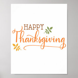 8 x 10 Printable – Happy Thanksgiving Poster