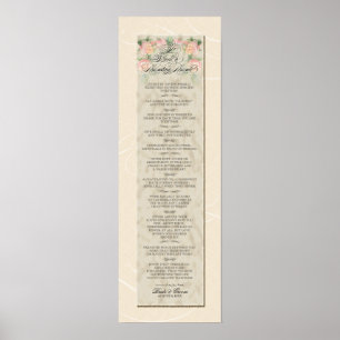 8 x 24 To Build a Lasting Love Cream Damask Roses Poster