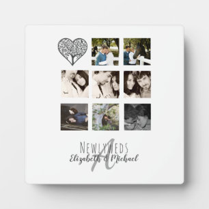 8 x PHOTO COLLAGE Newlyweds Personalized WEDDING Plaque