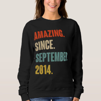 8 Year Old 8th Birthday Amazing Since September 2 Sweatshirt