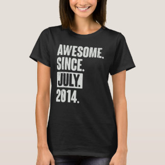 8 Year Old 8th Birthday   Awesome Since July 2014 T-Shirt