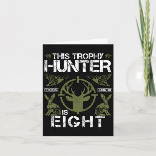 8 Year Old Birthday Hunting Duck Deer Hunter 8th B Card