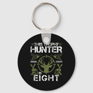 8 Year Old Birthday Hunting Duck Deer Hunter 8th B Keychain