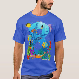 8 Year Old Boy Ocean Aquarium 8th Birthday Party S T-Shirt