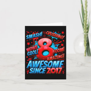 8 Year Old Gifts For Boys 8th Birthday Boy 8 Year  Card