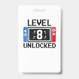 8 Year Old Gifts Level 8th Birthday Boy Video Game Badge