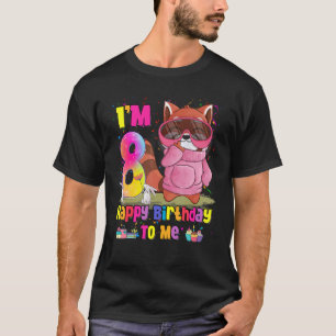 8 Year Old Girl Princess Little Red Panda 8th Bir T-Shirt