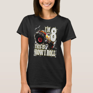 8 Year Old  Monster Truck Birthday T-Shirt