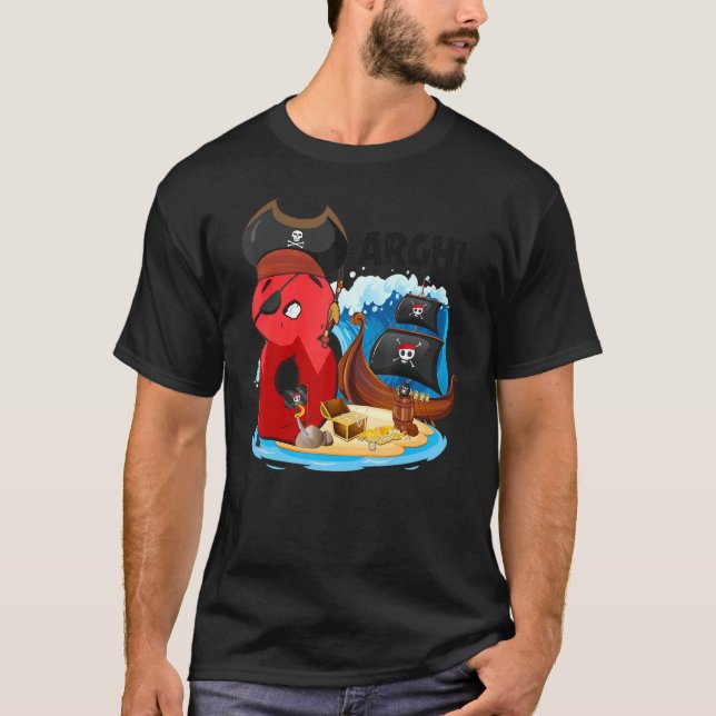 8 Year Old Pirate Birthday Pirates Ship Arr 8th Bi T-Shirt (Front)