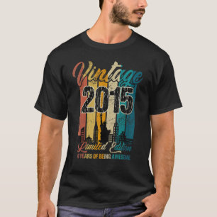 8 Year Old Vintage 2015  8th Birthday party T-Shirt