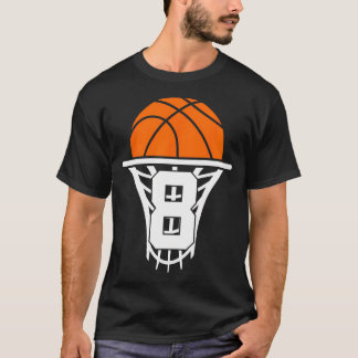 8 Years Basketball 8Th Birthday T-Shirt