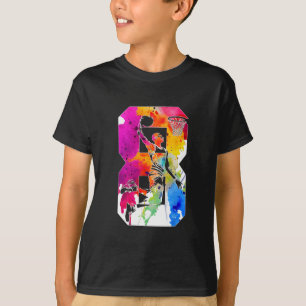 8 Years Number 8 Sketll 8th Birthday T-Shirt