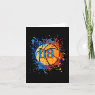 8 Years Old 8th Birthday Basketball Gift For Boys Card