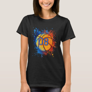8 Years Old 8th Birthday Basketball Gift For Boys T-Shirt