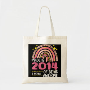 8 Years Old 8th Birthday Born in 2014 Women Girls  Tote Bag