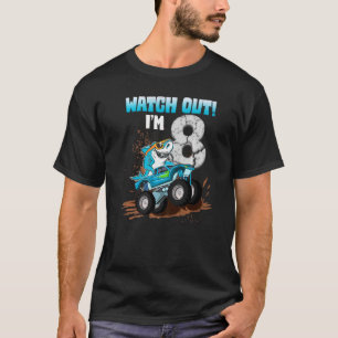 8 Years Old 8th Birthday Shark Boy Girl Monster Tr T-Shirt