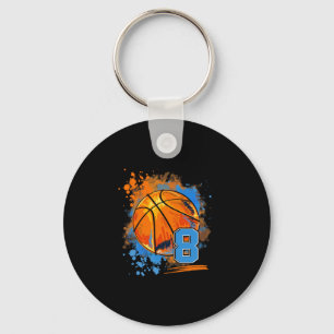 8 Years Old 8th Birthday Sketll Keychain