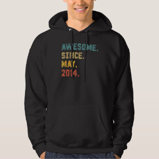 8 Years Old  Awesome Since May 2014 8th Birthday 3 Hoodie