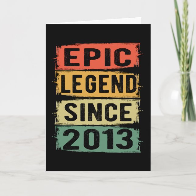 8 Years Old Bday 2013 Epic Legend 8th Birthday Card (Front)