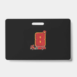 8 Years Old Birthday Boy Gifts Firefighter Badge