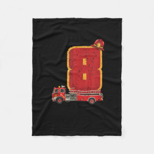 8 Years Old Birthday Boy Gifts Firefighter Fleece Blanket
