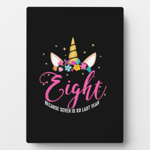 8 Years Old Birthday Girl Gifts Unicorn 8th Birthd Plaque