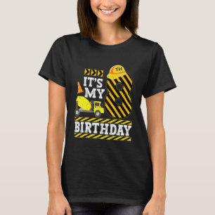 8 Years Old Boy It's My 8th Birthday Construction  T-Shirt