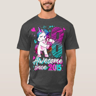 8 Years Old Flossing Unicorn Gifts 8th Birthday Gi T-Shirt