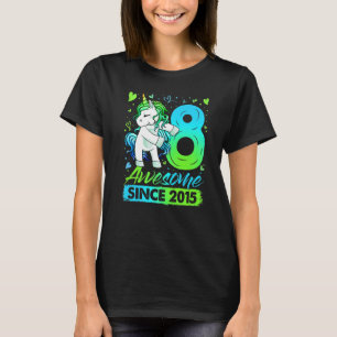 8 Years Old Flossing Unicorn Gifts 8th Birthday Gi T-Shirt